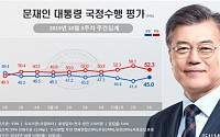 문재인 대통령 국정지지율 45.0%…‘조국 사퇴’ 이후 상승