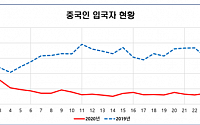 '코로나19 여파' 한국행 중국인 한 달 만에 10분의 1로 감소