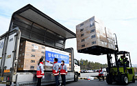 [포토] '차량에 실리는 상하이시 기증 마스크'