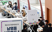 [포토] 사전투표 D-1, 분주한 서울역 남영동 투표소