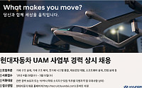 현대차, 국내 첫 UAM 경력 인재 채용…&quot;2028년 시장 진입&quot;