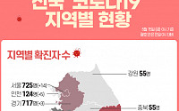 [코로나19 지역별 현황] 대구 6868명·경북 1368명·서울 725명·경기 717명·검역 482명·부산 144명·충남 144명 순