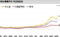 6‧17 부동산 대책 무색…서울ㆍ경기도 아파트값 2주 연속 대폭 올라