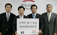 KT, 수해복구성금 5억원 기부