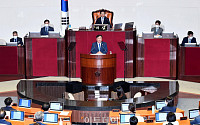 [포토] 교섭단체 대표연설하는 김태년 민주당 원내대표