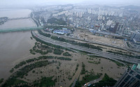 [포토] '한강 홍수주의보, 침수된 도로'
