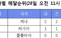 [대구세계육상]국가별 메달 순위