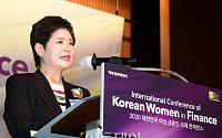 [포토] 여성 금융인 국제 콘퍼런스, 김상경 회장 주제발표