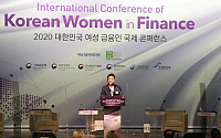 [포토] 여성 금융인 국제 콘퍼런스, 발언하는 김상철 대표