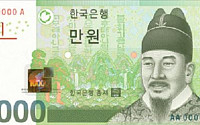 한은, 새 만원권 지폐 도안 공개