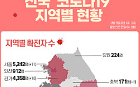 [코로나19 지역별 현황] 대구 7130명·서울 5242명·경기 4358명·경북 1545명·검역 1506명·인천 912명 순