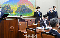 [포토] 선서하는 금감원 국감 증인들