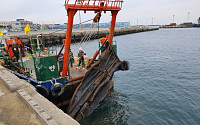 해양환경공단, 연말까지 제주 애월항 주변 침적폐기물 20톤 수거