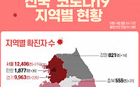 [코로나19 지역별 현황] 서울 1만2406명·경기 9963명·대구 7365명·검역 2290명·인천 1877명·경북 1850명 순