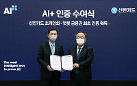 신한카드, 금융권 최초 한국표준협회 'AI+ 인증' 획득