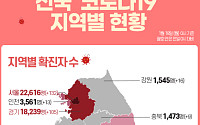 [코로나19 지역별 현황] 서울 2만2616명·경기 1만8239명·대구 8160명·인천 3561명·경북 2794명·검역 2610명 순