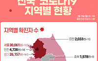 [코로나19 지역별 현황] 서울 3만61명·경기 2만6157명·대구 8726명·인천 4726명 순