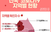 [코로나19 지역별 현황] 서울 3만384명·경기 2만6650명·대구 8757명·인천 4782명·부산 3446명 순
