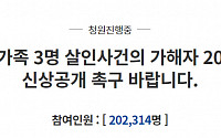 ‘세모녀 피살 사건’ 피의자 신상 공개하라…국민청원 20만명 돌파