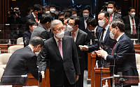 [포토] 의원들의 박수 받는 김종인 위원장