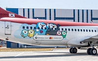 신한카드, 마스터카드와 티웨이 항공기 래핑 광고