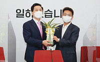 [포토] 대통령 축하난 받은 김기현 국민의힘 대표 권한대행