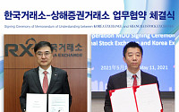 한국거래소, 중국 상해증권거래소와 상호협력 위한 MOU 체결