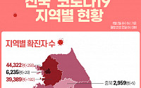 [코로나19 지역별 현황] 서울 4만4322명·경기 3만9389명·대구 9997명·인천 6235명·부산 5717명 순