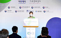 [포토] '서울 기후-에너지 회의 2021' 환영사하는 유영숙 이사장