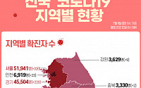 [코로나19 지역별 현황] 서울 5만1941명·경기 4만5504명·대구 1만639명·인천 6919명·부산 6389명 순