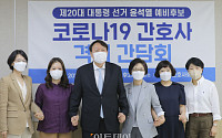 [포토] 윤석열 전 총장, 코로나19 간호사 격려 간담회