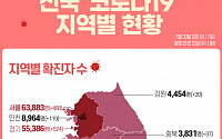 [코로나19 지역별 현황] 서울 6만3883명·경기 5만5386명·대구 1만1623명·인천 8964명·부산 8134명 순