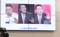 [포토] 김원이 의원 '윤석열 후보 손바닥 왕 표식, 방역수칙 위반'
