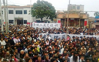 中 광둥성 어촌 시위 격화…정부, 마을 봉쇄·식량반입 금지