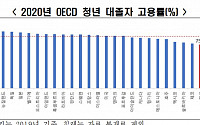 한경연 &quot;韓 청년 대졸자 고용률, OECD 37개국 중 31위&quot;