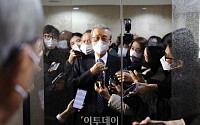 [포토] 취재진에 둘러싸인 김종인 전 비대위원장