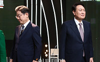 [포토] 대선후보 토론 등판한 이재명-윤석열