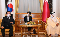 [포토] 타밈 카타르 국왕 만나는 김부겸 총리