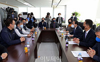 [포토] 박홍근 민주당 원내대표-한국노총 간담회