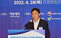 [포토] '이투데이 ESG포럼 2022' 인사말하는 김상철 대표이사