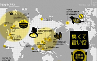 악취 음식 세계 지도 눈길...한국 음식이 2위?