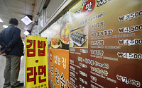 [포토] '김밥 한줄도 부담스러운 가격'