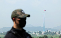 [포토] 판문점에서 보이는 북한 인공기
