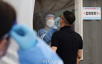 [포토] 서울역에 마련된 코로나19 임시선별진료소에서 검사받는 시민들
