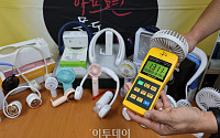[포토] 핸디·목걸이 선풍기 전자파 발생 시연하는 최예용 소장