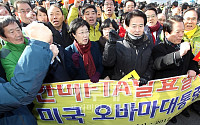 [포토]한미FTA 발효절차중단 촉구대회