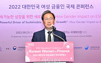 [포토] '여성 금융인 국제콘퍼런스' 개회사하는 김덕헌 이투데이 대표