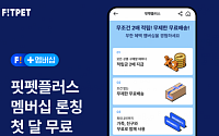 핏펫, 무료배송·적립금 2배 ‘핏펫플러스’ 멤버십 서비스 론칭