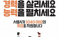 서울시, 3040 경력보유여성에 '서울우먼업구직지원금' 지원
