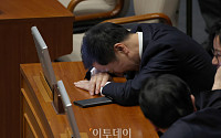 [포토] 엎드린 김기현 대표